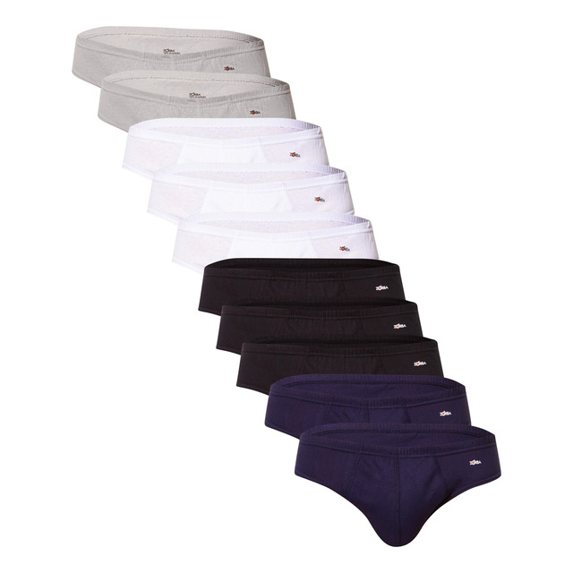 Kit Com 10 Cuecas Slip Algodão Zorba