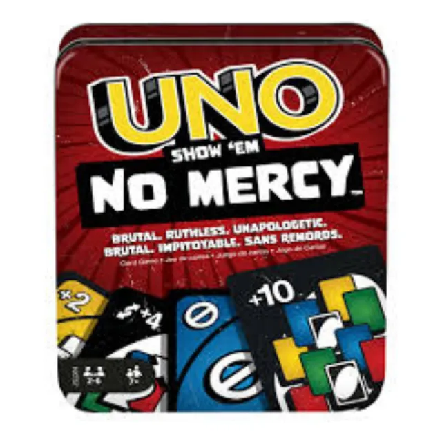 Uno No Mercy En Caja De Metal