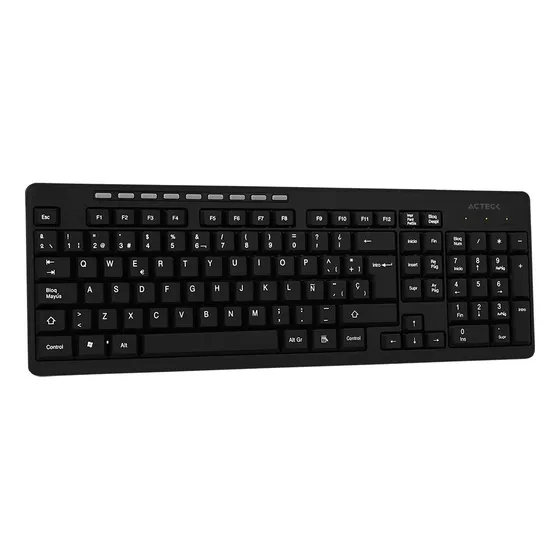 Teclado Inalambrico 2.4 Ghz Inspire Ti215 1xbat Aa Incluida Color del teclado Negro Idioma Español Latinoamérica