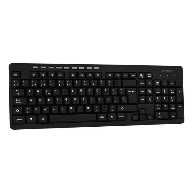 Teclado Inalambrico 2.4 Ghz Inspire Ti215 1xbat Aa Incluida Color del teclado Negro Idioma Español Latinoamérica