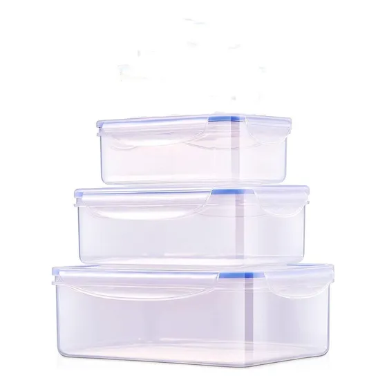 3 Tupper Herméticos De Plástico Para Comida Taper Grande