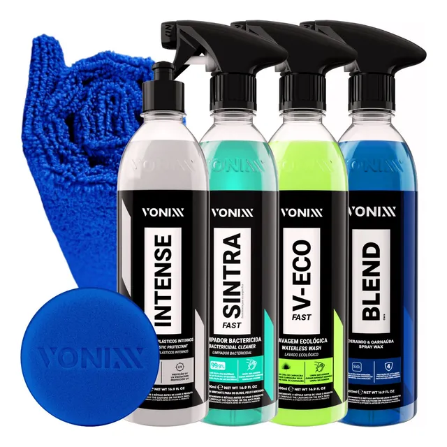 Kit Limpeza Automotiva Lavagem A Seco Profissional Vonixx