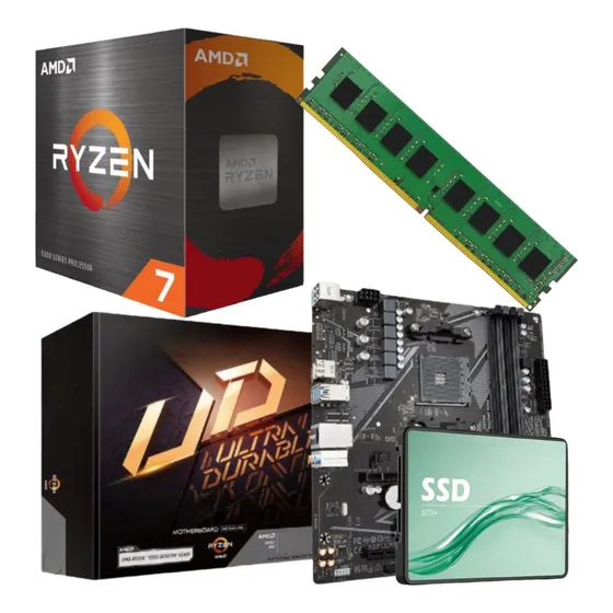 Combo Actualizacion Pc Amd Ryzen 7 5700 + 8gb + Ssd 480gb