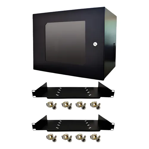 Caixa Metálica Onix para DVR e CFTV de Parede, 65x43x9 cm