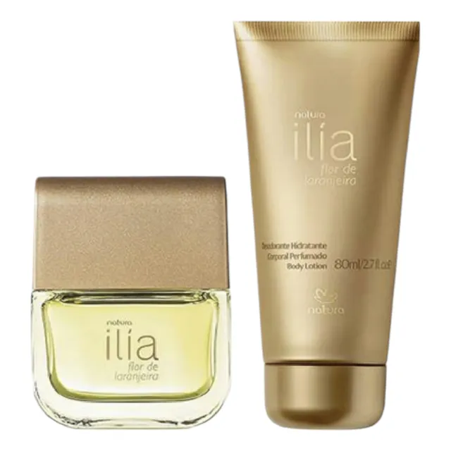 Kit Ilia Laranjeria: Perfume 50ml + Loción 80g Natura