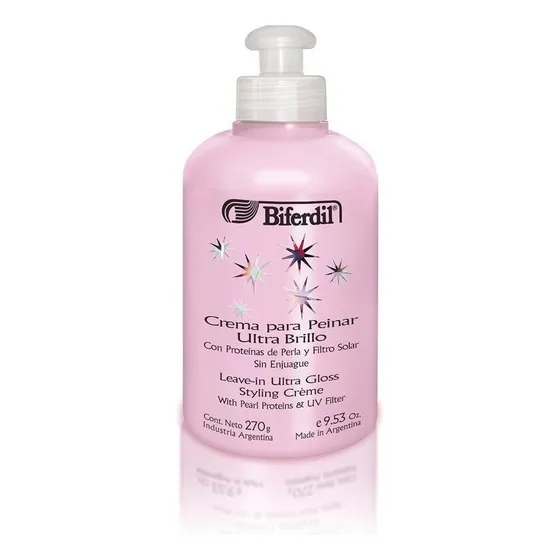 Crema Para Peinar Biferdil Ultra Brillo Proteína Perla 270g