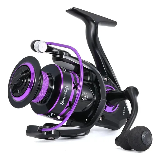 Molinete Pesca Ku 1000-7000 5.2:1 Suporte 20 Kg Carretel Cor Lilás-5000 Lado da manivela Direito/Esquerdo