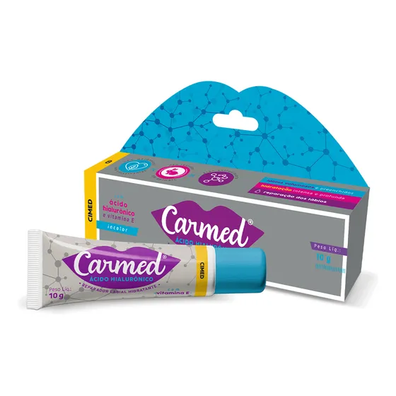 Reparador Labial Hidratante Carmed Com Acido Hialurônico Vitamina E 10g Cimed