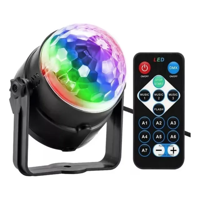 Media Esfera Led Rgb  Movil Audioritmica Luces Usb