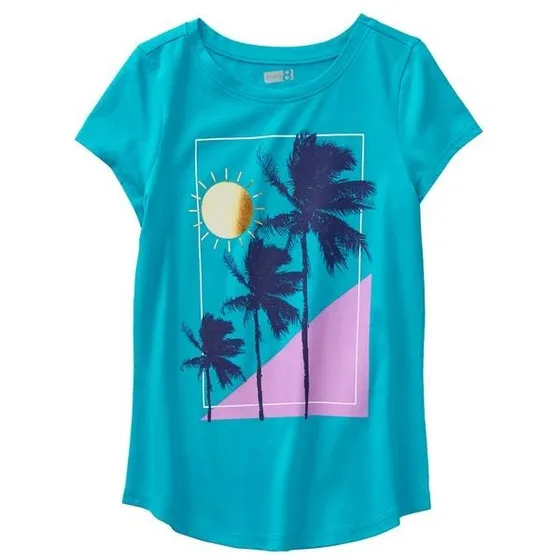 Remeras Mangas Cortas Crazy8 Algodón Palmeras Verano Niños