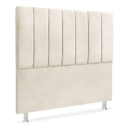 Cabeceira Estofada Cama Box Casal Alice 140cm Tecido Veludo