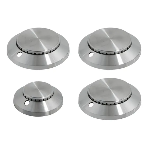 Juego De 4 Mecheros Con Tapas De Aluminio P/ Cocina Domec