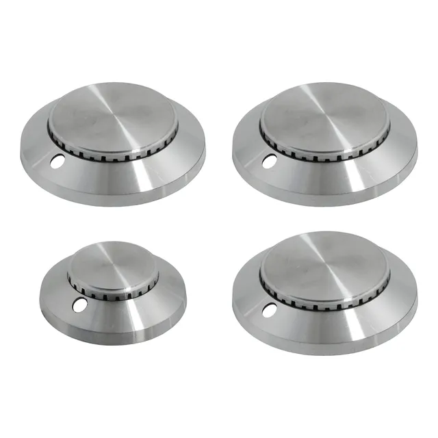 Juego De 4 Mecheros Con Tapas De Aluminio P/ Cocina Domec