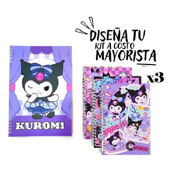 Libreta Medina Espiral Sanrio Animada Nota
