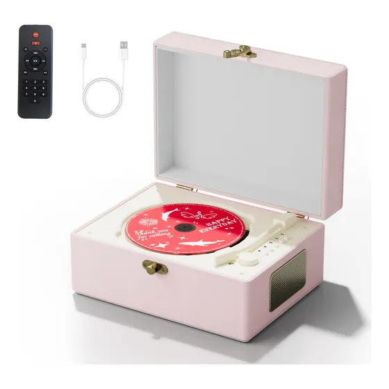 Reproductor De Cd Yintiny Time Music Box Con Altavoces Bluet