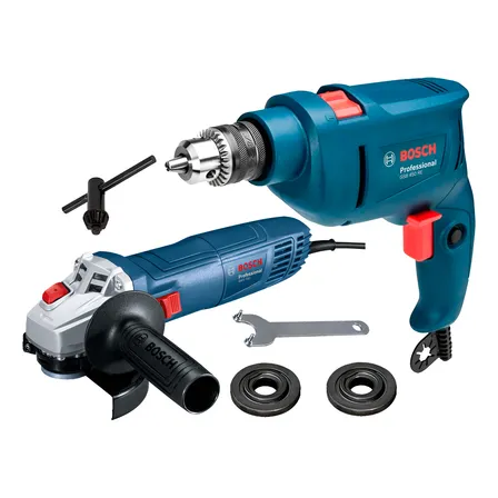 Esmerilhadeira Gws 700 + Furadeira Impacto 450w 3/8  Bosch