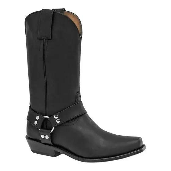 Bota Vaquera Piel Caballero Argolla Metalica Andre-v