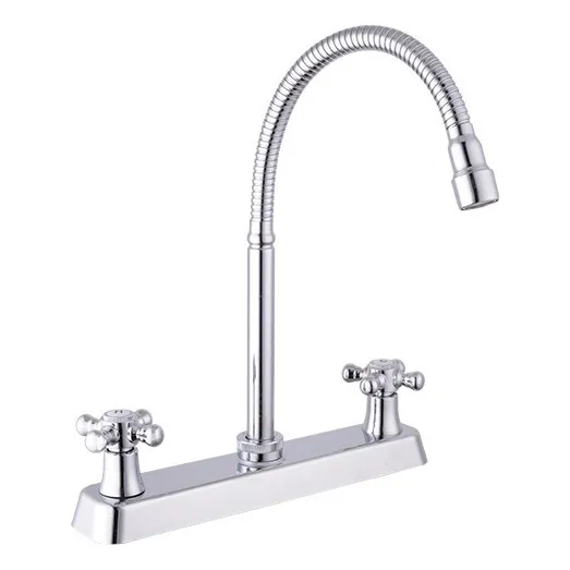 Llave Mezcladora Para Fregadero Cromada Cuello Flexible
