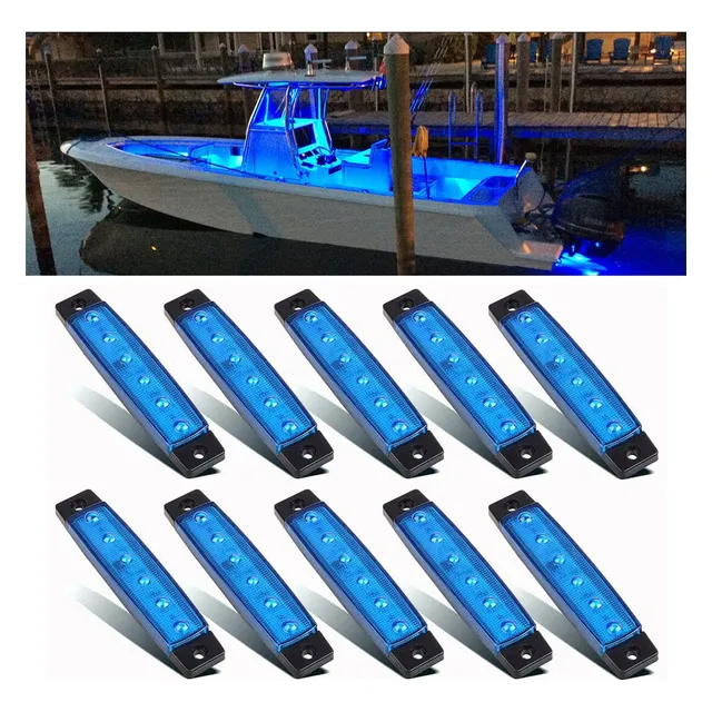 10 Luz Led Cortesia Para Barco Marino 12 V Cc Kayak Yate