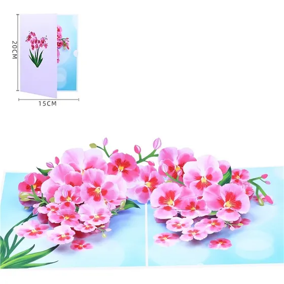 Tarjeta De Felicitación Con Soporte For Flores De Orquídea