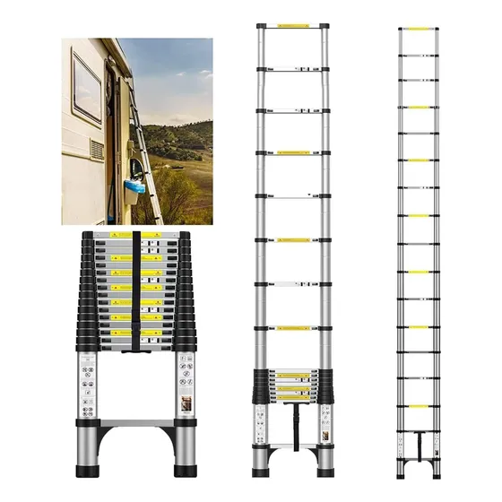 Escalera Telescópica De Extensión; 16.5 Ft, 330 Lbs; Feete