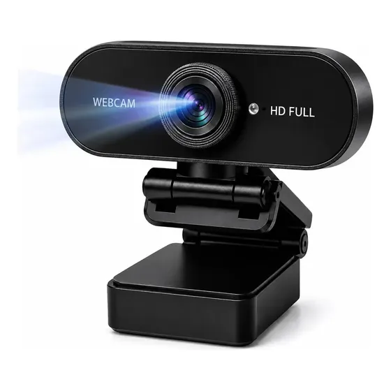 Webcam Câmera Full Hd 1080p Microfone Embutido Zoom 360° Usb 2.0 Videoconferência Reunião Streaming para PC Notebook