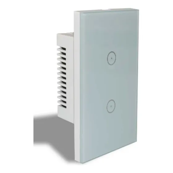 Apagador Inteligente 2 Botones Wi-fi Rec-04 Color Blanco Corriente Nominal 265 A Voltaje Nominal 85v