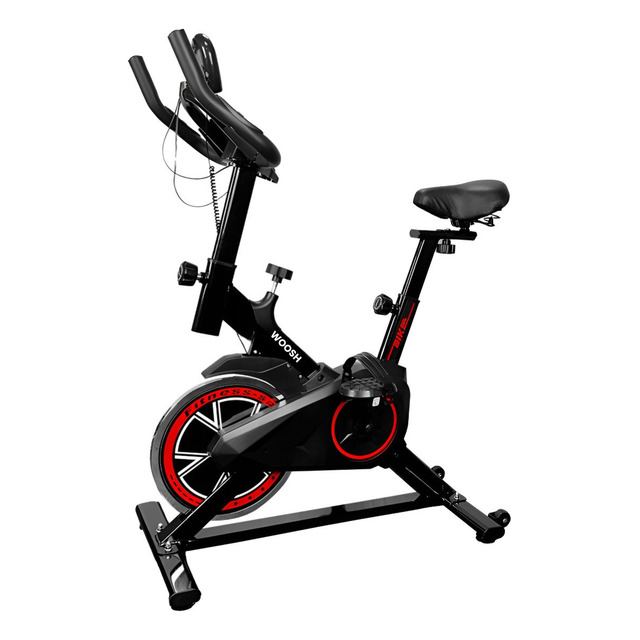 Bicicleta Spinning Premium Woosh Com Visor E Medidor De Pulso Ergométrica Semi Profissiona...