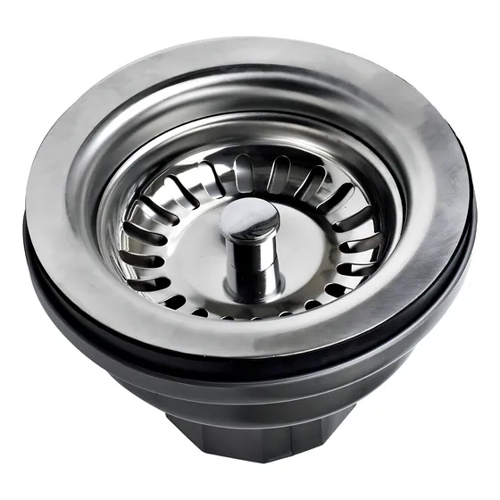 Desague Lavaplatos 3 1/2 O 11,4 Cm O 114 Mm Con Rebalse Color Plateado