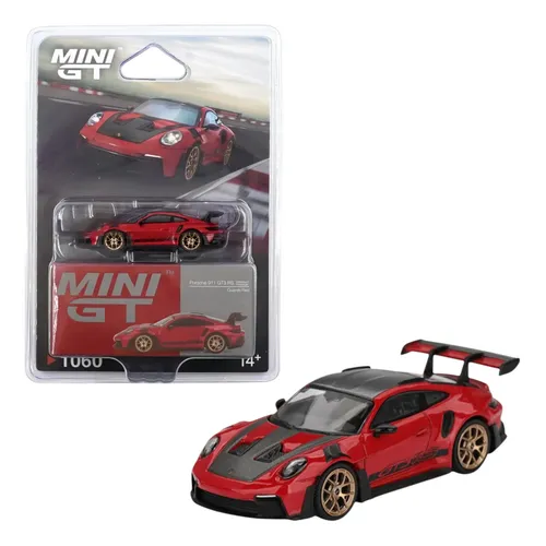 Carro Mini GT Porsche 911 GT3 R Rexy 1:64 Coleccionable Verde