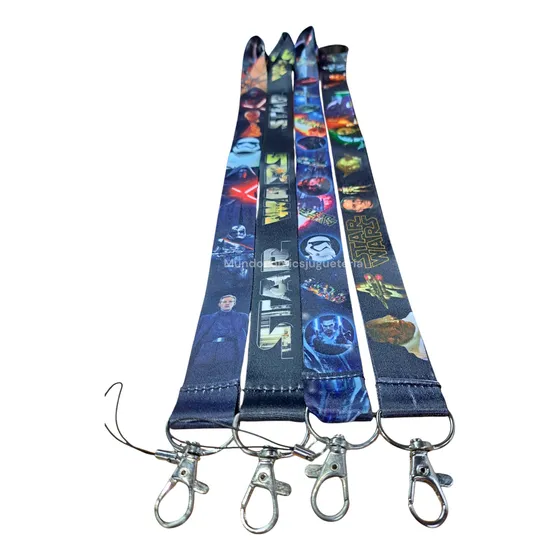 Llaveros Lanyard Star Wars Con Gancho 40 Cm