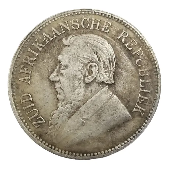 Moeda  5 Shillings - África Do Sul- Copia Banhada A Prata