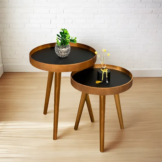 Mesa Pé Palito Retro Casa Lateral  Apoio Canto Sala Estar