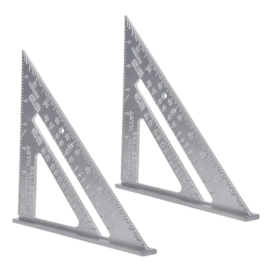 Regla De Ángulo Recto De Aleación De Aluminio De 7in, 2pcs