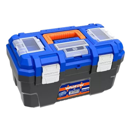 Caja Para Herramientas Resistente Con Bandeja Wadfow Wtb3319 Color Azul Caja Para Herramientas Resistente Con Bandeja Wadfow Wtb3319 Color Azul
