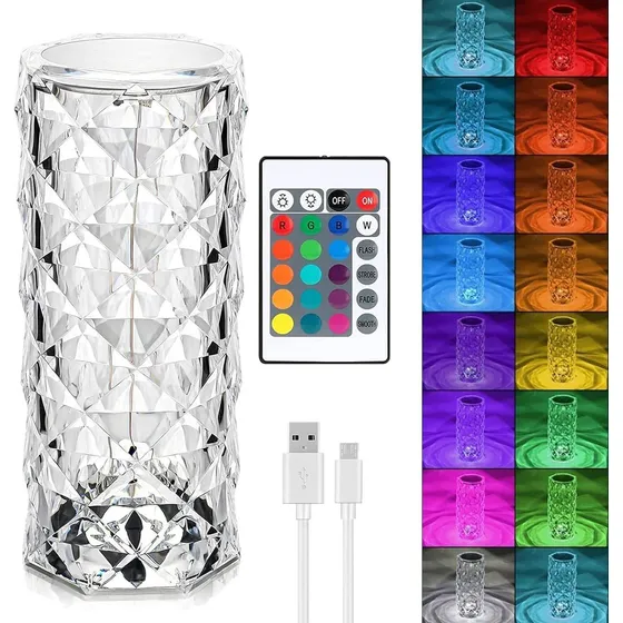 Lámpara De Escritorio Diamond Mood Light Recargable Usb