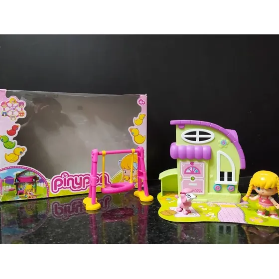 Casa Con Columpio De Pinypon Con Muñeca Y Mascota