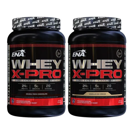 Whey X Pro Ena 2 X 1 Kg Proteina potenciada Creatina Taurina