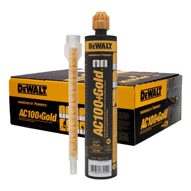 Adhesivo Epoxi Acrílico Dewalt Ac100+ Gold Quik-shot 300 Ml