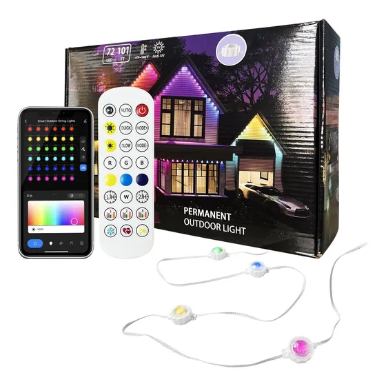 Luz Permanente Para Exterior Casa 100 Pie Smart Rgb Plus Ic
