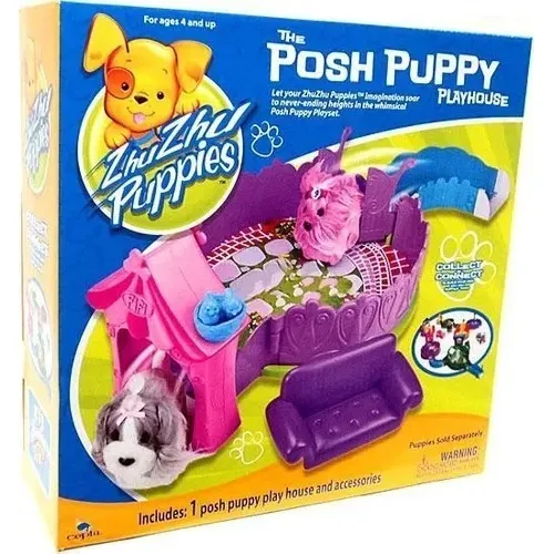 Casa De Mascotas Zhu Zhu Puppies - Posh Puppie Color Violeta