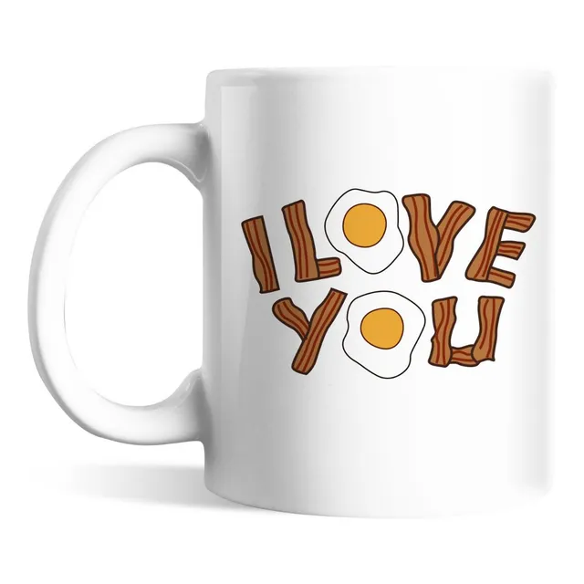 Taza Simpson Homero Desayuno San Valentin Amor Tocino Huevo