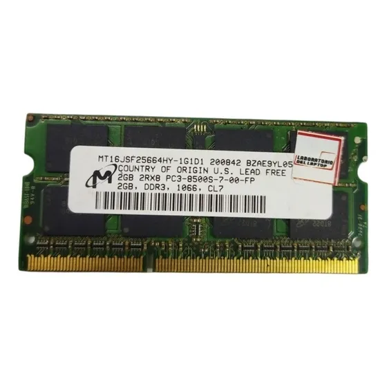 Memoria Ram So-dimm 2gb Ddr3 Pc3-8500 1066mhz Para Laptop 