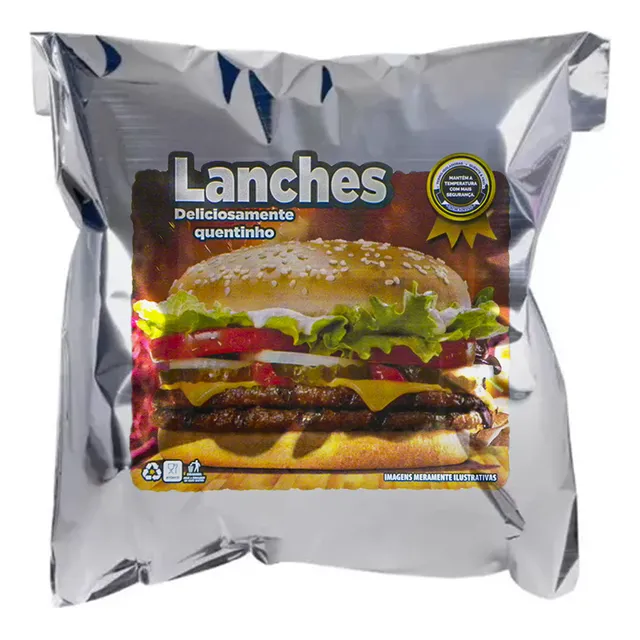 Embalagem Delivery Saco Térmico Para Lanche - 200 Peças