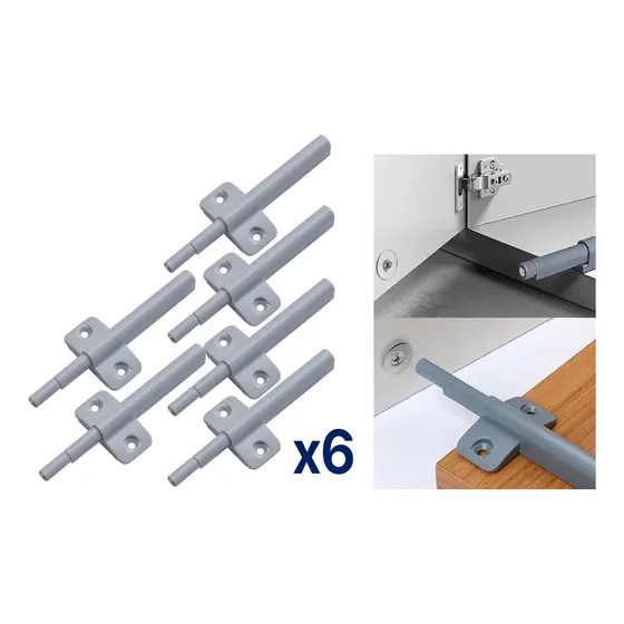 Pack 6 Tip On Push Tipo Pulsador Magnetico Gabinetes Gavetas