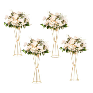 Jarrones Dorados Para Centros De Mesa De Boda, Soporte De Fl Jarrones Dorados Para Centros De Mesa De Boda, Soporte De Fl