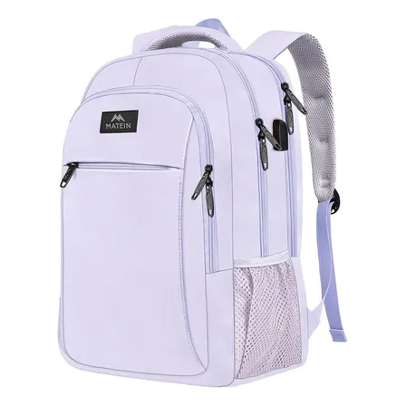Mochila Para Laptop 15.6 Pulgadas, Mochila De Viaje 35l, Mochila Para Mujer, Mochila Escolar, Ideal Para Estudiantes, Antirrobo Y IImpermeable, Antirrobo E Impermeable Matein 1007 Color Lavanda