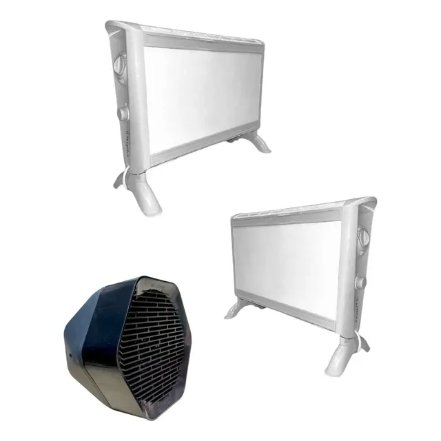 Combo 1 Calefactor + 2 Convector Electrico Estufa Bajo Cons