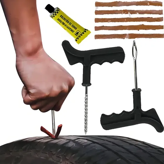 Kit 8 para Parchar Llantas sin Cámara Moto Rzr Auto Bici 456103L