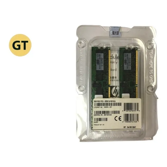Mem 2x1gb Ddr2 Pc2-3200r 400mhz Rdimm Hp 343056-b21